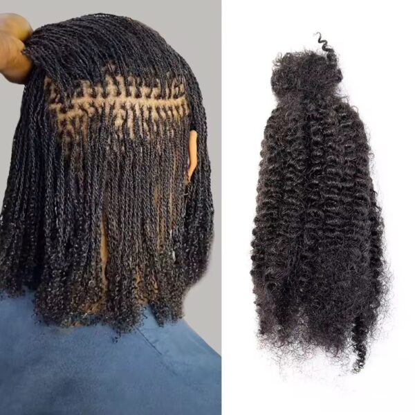 PHB Afro Kinky Curly Bulk 4B/4C Brazilian Remy Human Hair - Image 14