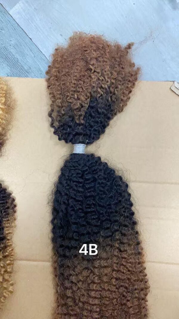 PHB Afro Kinky Curly Bulk 4B/4C Brazilian Remy Human Hair - Image 16