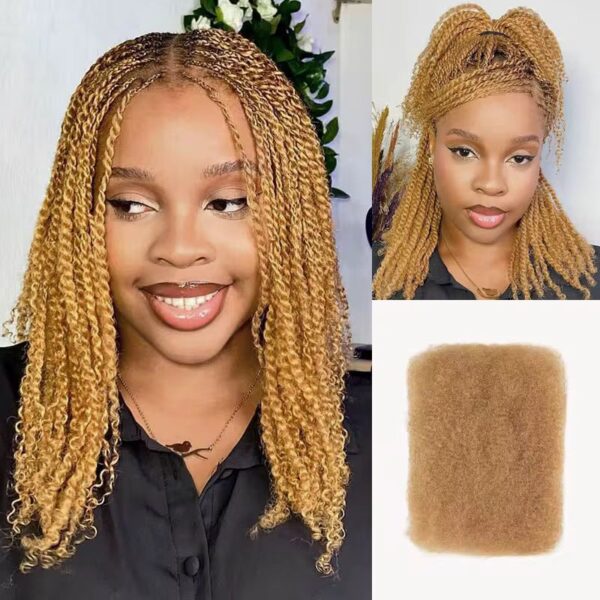 PHB | QVR Afro Kinky Bulk Premium 100% Brazilian & Peruvian Human Hair for Braiding - Image 16
